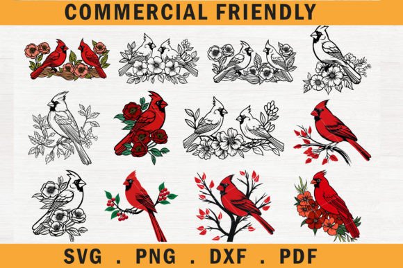 Christmas Floral Cardinal Bird Bundle Review