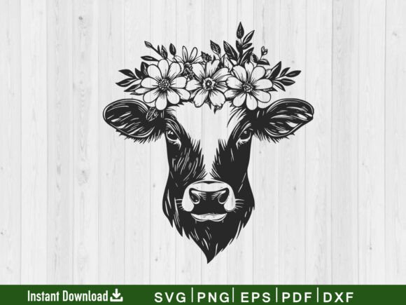Cow Head Svg, Farm Floral Animal Vectorc Review