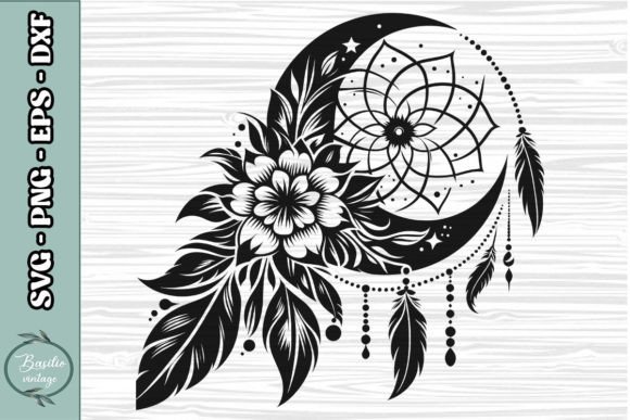 Floral Crescent Moon SVG Clipart 12: A Designer's Stitch-Test Review