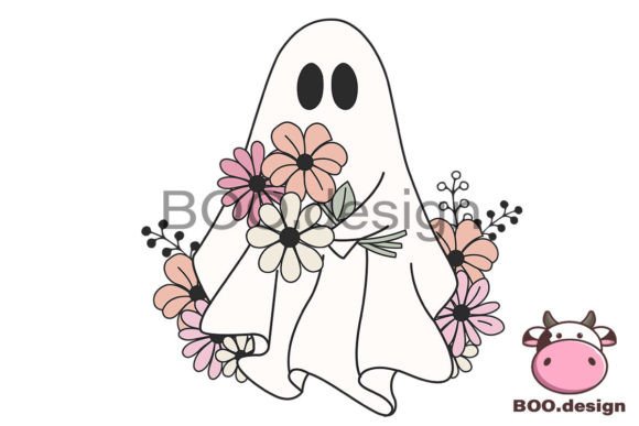 Floral Ghost Halloween Svg, Ghost Svg Review