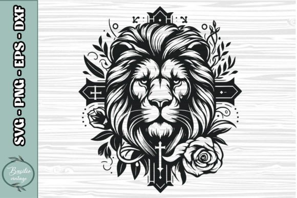 Floral Lion Cross SVG Clipart 11 Review