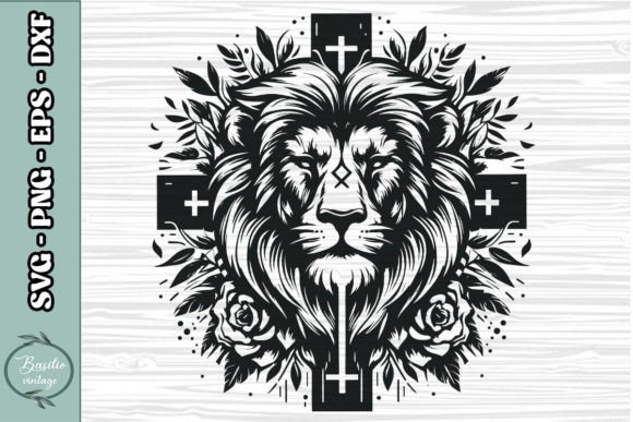 Floral Lion Cross SVG Clipart 14 Review