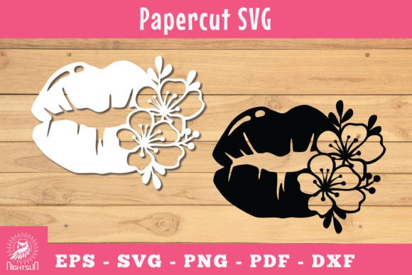 Floral Lips Papercut SVG 2: A Designer's Review for Real Embroidery