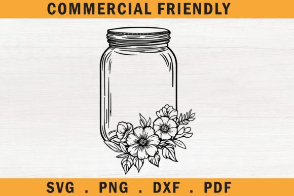 Floral Mason Jars Svg,flower Mason Jar 2 Review