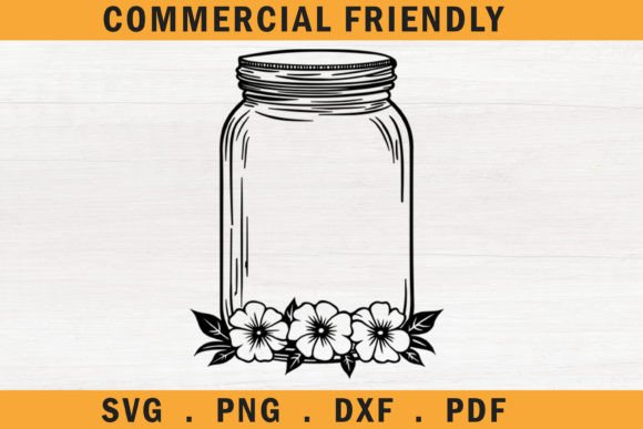 Floral Mason Jars Svg,flower Mason Jar 3 Review