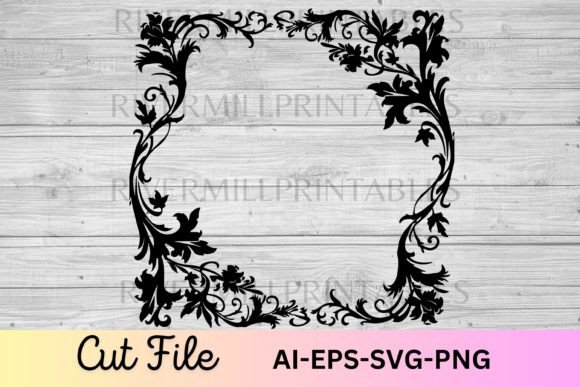 Floral Square Frame SVG Cut File Review