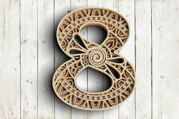 Layered Floral Number Eight SVG DXF Review