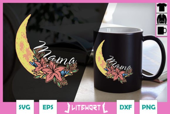 Mama Floral Crescent Moon SVG Review