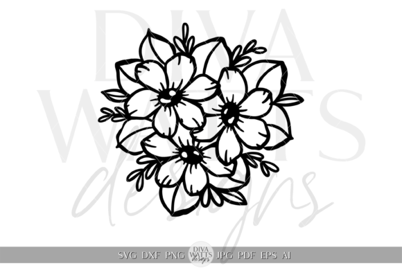 Silhouette Floral Bunch Design SVG Review